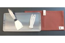 一六鉄器『ロクミリ鉄板 200×400』フルセット（ハンドル・ヘラ・収納袋付き）