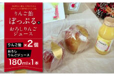 幸田町から贈る 行列のできる信州りんごの専門店のりんご飴『ぽっぷる』( 2個 ) & おろしりんごジュース ( 1本 ) セット りんご飴 リンゴジュース