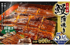 三河一色産 うなぎ蒲焼き 中5尾 うなぎ 蒲焼き タレ付き セット 簡単調理 冷凍