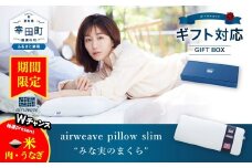 【期間限定 幸田町感謝祭】エアウィーヴ ピロー スリム “みな実のまくら” ギフトBOX仕様 枕 寝具 低め まくら マクラ 睡眠 快眠 薄い 洗濯可