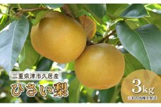 三重県津市久居産 【鈴木果樹園 ひさい梨 3kg】 [ 梨 幸水 秀玉 豊水 ナシ 果物 フルーツ 産地直送 ]