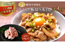 一志ピックファーム直送 一志SPポーク 豚切り落とし 250gずつ小分け 計3kg [ 豚肉 250g×12P 計3kg 国産 真空パック 冷凍 ]