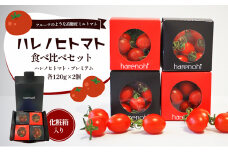 ハレノヒトマト食べ比べセット [ ハレノヒトマト(糖度10度)120g プレミアム(糖度11度以上)120g 各2個 ミニトマト とまと 野菜 フルーツトマト 化粧箱 ]