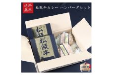 松阪牛ハンバーグ2個、松阪牛カレー2個セット [ 本格 レトルト ビーフカレー 牛肉 松坂牛 高級 和牛 個包装 簡単 調理 牛 肉 人気 グルメ お取り寄せ 日本三大和牛 夕飯 おかず 惣菜 贅沢 ]