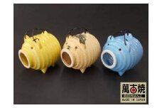【萬古焼（ばんこやき）】蚊取カラー豚　イラボ（中）