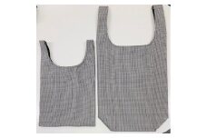 made in Yokkaichi　強撥水エコバッグ+ランチバッグ（黒白ギンガムチェック）