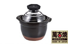 【萬古焼（ばんこやき）】フタがガラスのご飯釜1～2合炊き　HARIO　ハリオ