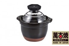 【萬古焼（ばんこやき）】フタがガラスのご飯釜1～2合炊き　HARIO　ハリオ
