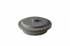 PETARI Shallow Pot 24cm 　Mud Stone（グレー）G.M.P 【 グッドデザイン賞受賞 陶器製 万能調理土鍋 鍋 土鍋 平鍋 浅鍋 電子レンジ可 キッチン雑貨 新生活 ギフト プレゼント 三重県 四日市市】