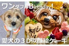 【ふるさと納税限定商品】犬用似顔絵ケーキ　アレルギー対応・獣医師監修