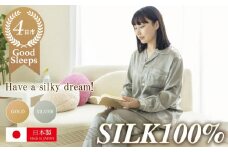 いい着心地は、いい寝心地　日本製シルクパジャマ（シルバー Mサイズ）