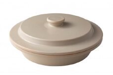 PETARI Shallow Pot 30cm Igneous Rock（ベージュ）G.M.P 【 グッドデザイン賞受賞 陶器製 万能調理土鍋 鍋 土鍋 平鍋 浅鍋 電子レンジ可 キッチン雑貨 新生活 ギフト プレゼント 三重県 四日市市】