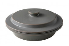 PETARI Shallow Pot 30cm Mud Stone（グレー）G.M.P 【 グッドデザイン賞受賞 陶器製 万能調理土鍋 鍋 土鍋 平鍋 浅鍋 電子レンジ可 キッチン雑貨 新生活 ギフト プレゼント 三重県 四日市市】