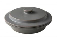 PETARI Shallow Pot 30cm Mud Stone（グレー）G.M.P 【 グッドデザイン賞受賞 陶器製 万能調理土鍋 鍋 土鍋 平鍋 浅鍋 電子レンジ可 キッチン雑貨 新生活 ギフト プレゼント 三重県 四日市市】