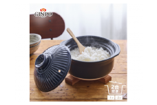 【萬古焼（ばんこやき）】土鍋ごはん2合【瑠璃】 ご飯 炊飯  一人用 (1人用) 二合(2合) 家族 子供 料理 贈り物【直火専用・レンジ温めOK】(2合 1.2L 計量 カップ不要 火加減簡単) 菊花 銀峯 GINPO