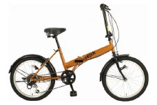 オリタタミ自転車２０インチ　６段変速　ヴェルディア　オレンジ