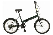 オリタタミ自転車２０インチ　６段変速　ヴェルディア　グリーン