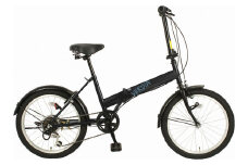 オリタタミ自転車２０インチ　６段変速　ヴェルディア　ブラック