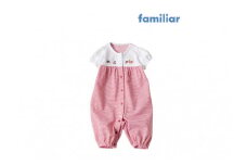 ツーウェイオール（春夏）60cm　レッド  / ファミリア familiar  (150150)   綿 コットン  半袖 通気性  綿100％ 日本製 子供服 子ども服  キッズウェア ベビー服 子ども 子供 こども キッズ BABY 子育て ママ 子供用 プレゼント ギフト お祝い お洒落 オシャレ  