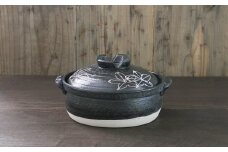 【萬古焼（ばんこやき）】一珍フラワー 7号セラミック加工IH直火両用土鍋　スズ木【1～2人用 IH可 直火可 鍋 土鍋  7号 セラミック キッチン雑貨  三重県 四日市市】