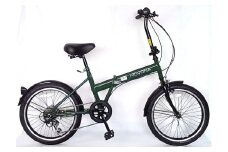 パンクしないオリタタミ自転車 MOVONA ワイドタイヤ 20型 6段変速【ダークグリーン】武田産業【四日市市 で人気の返礼品 ノーパンク 武田産業 折り畳み自転車 三重県 四日市 四日市市ふるさと納税】