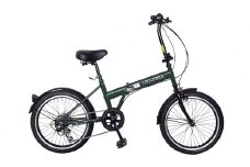 パンクしないオリタタミ自転車 MOVONA ワイドタイヤ 20型 6段変速【ダークグリーン】武田産業【四日市市 で人気の返礼品 ノーパンク 武田産業 折り畳み自転車 三重県 四日市 四日市市ふるさと納税】
