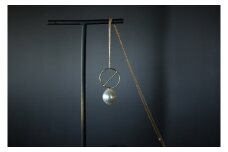 414 南洋白蝶真珠18金デザインペンダントネックレス（ペンダントトップデザイン斜めタイプ）