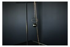 416 タヒチ産黒蝶真珠18金デザインペンダントネックレス