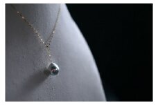 1642　いせしま碧いバロック　Yスタイルネックレス　真珠 K18 ジュエリー ネックレス ペンダント パール アコヤ真珠 バロック 18金