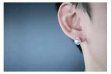 1643　いせしま碧いバロック　ピアス