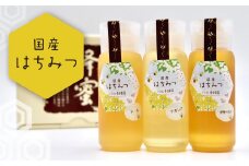 ★レビューキャンペーン対象★国産はちみつ３本セット  ( はちみつ ハチミツ 蜂蜜 とち アカシア 花々 化粧箱入り ギフト 人気 おすすめ プレゼント お歳暮 ) 【1.2-2】