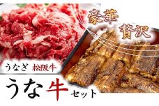 【数量限定】豪華！松阪牛と鰻の贅沢うな牛セット【2-140】