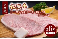 松阪牛特選サーロインステーキ約200ｇ×2枚（400ｇ）【12月31日受付終了！翌年4～9月の月1回合計6回の定期便】【18-6】