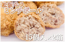 松阪牛入りミンチボール　15個入×2箱【1-416】