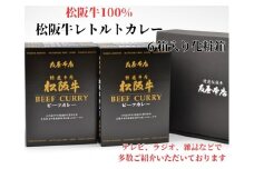 松阪牛レトルトカレー６箱化粧箱入り(中辛６)　(松阪肉100% 松坂牛 ビーフカレー カレー 豪華 ディナー 柔らかい 霜降り 高級ブランド牛 ギフト お中元 お歳暮 牛肉 とろける 和牛 三重県 松阪市 A4 A5 特産）【2.5-16】