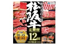 松阪牛定期便 贅沢コース 全12回【80-1】