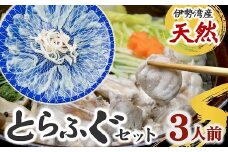 伊勢湾産　天然　とらふぐセット　鍋用（切り身・アラ）＆刺身【4.9-2】