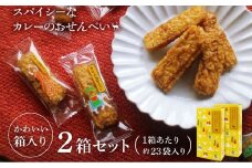 美鹿山荘　スパイシーなカレーのおせんべい ４種のカレー食べ比べ アソートセット １００ｇ×２箱 個包装　a#31