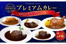 プレミアムカレー 5種セット カレーライス 牛肉 鶏肉 豚肉 湯煎 098-0017