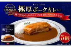 プレミアム 極厚ポークカレーセット 240g×5パック 計1.2kg カレーライス 豚肉 湯煎 098-0020