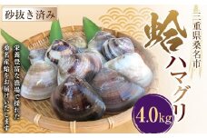桑名産蛤（ハマグリ） 4.0kg はまぐり 蛤 天然蛤 砂出し済 023-0033