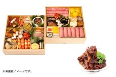 【2025年12月31日着】松阪肉老舗 柿安 料亭おせち 二段重 「１％の奇跡」松阪牛しぐれ煮 セット ／ おせち お節 しぐれ煮 グルメ 2026 正月 お祝い 新春 迎春 松阪肉 松阪牛 和牛