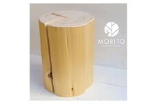 MORITO　森の丸太スツール＜ヒノキ／磨き丸太仕上げ＞　オットマン 椅子