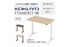 コクヨ 在宅ワーク用電動昇降デスク スタンジットW(ダブル)／1207_ナチュラルオーク・ホワイト