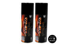 ワンタッチスプレー マフラー用 黒 300ml 2本セット 耐熱550℃ 半ツヤ ブラック 耐熱塗料 エアゾール式 補修 塗り替え 暖房器具 自動車 バイク 排気マフラー 焼却炉 煙突 加熱部品