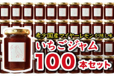 希少 国産 マイヤーレモン 使用 手作り いちごジャム 160g×100本 こだわり ジャム お得 お試し ミニジャム付 保存料 着色料 不使用  ジャム フルーツ 果物 いちご 苺 果肉 パン 朝食 朝ご飯 贈り物 贈答 箱詰め プレゼント ギフト 手作り ハンドメイド  詰め合わせ スイーツ おやつ ケーキ パンケーキ 美味しい 三重県 尾鷲市 KA-24 