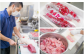 新鮮な国産メバチマグロにこだわり、仕入れから全行程を自社内加工！
※写真はビンチョウマグロの加工風景です。