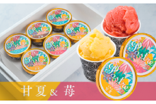 《数量限定》【甘夏＆苺】２種のフルーツシャーベット ６個セット｜すし処 一重 尾鷲 甘夏 苺 お取り寄せ デザート シャーベット アイス クリーム 冷凍 ふるさと納税 IJ-44