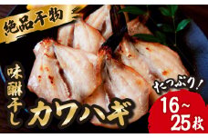 絶品 干物 高級魚 カワハギ みりん干し たっぷり 満足 の 16~25枚（120ｇ×4袋） かわはぎ 魚 さかな 鮮魚 新鮮 おすすめ 三重県 尾鷲市 IW-6