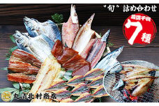季節の干物 厳選7種｜北村商店 店主が選ぶ 旬の魚 尾鷲 熊野灘 鮮魚 大容量 あじ かます うるめいわし 太刀魚 さんま つなぎ鯵みりん まぐろ 冷凍 ふるさと納税 SE-19